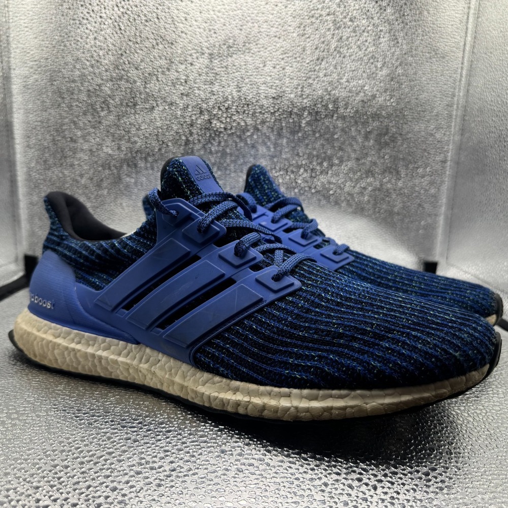 Size 13 Adidas Ultra Boost 4.0 Hi Res Blue Mens Low Top Sneaker Shoes CM8112